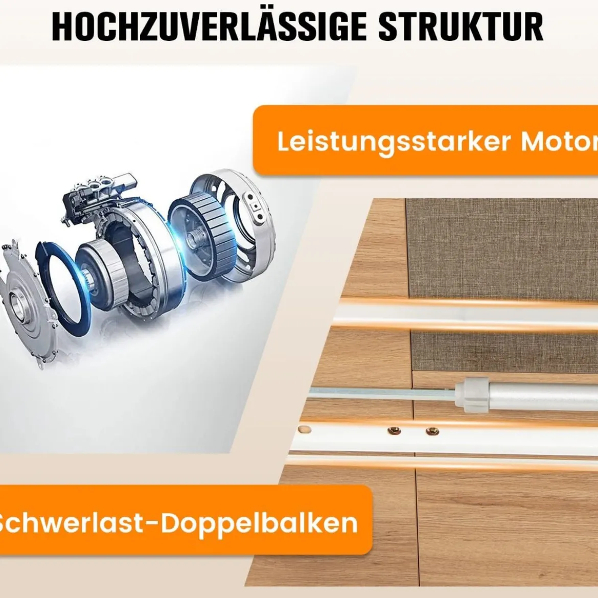 140 x 70 cm Elektrischer Höhenverstellbarer Schreibtisch Eiche