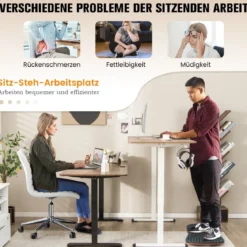140 x 70 cm Elektrischer Höhenverstellbarer Schreibtisch Eiche