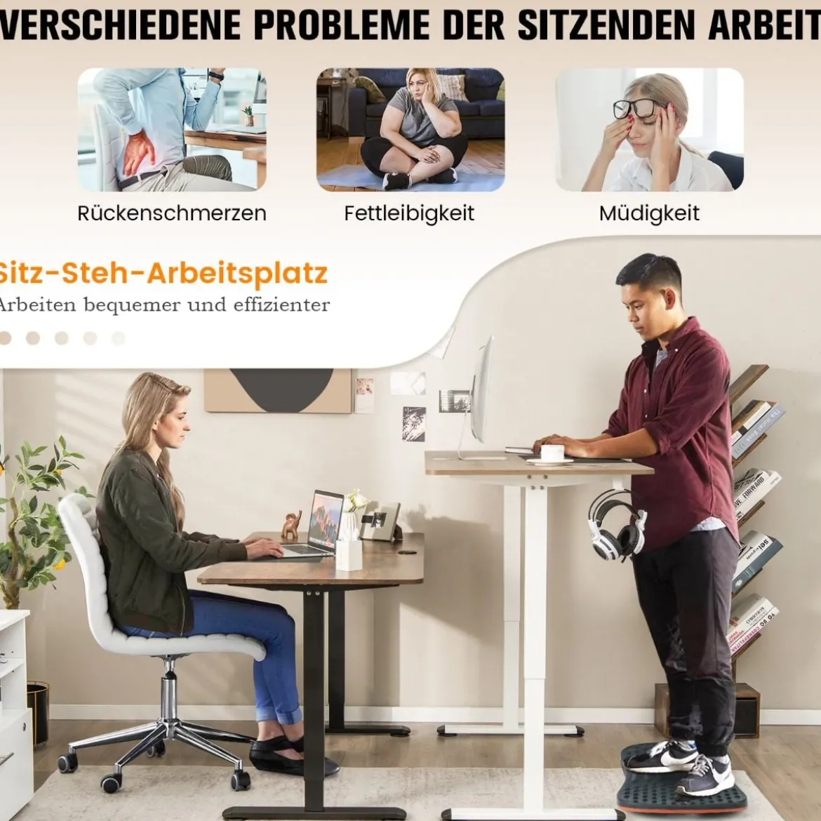 140 x 70 cm Elektrischer Höhenverstellbarer Schreibtisch Natur