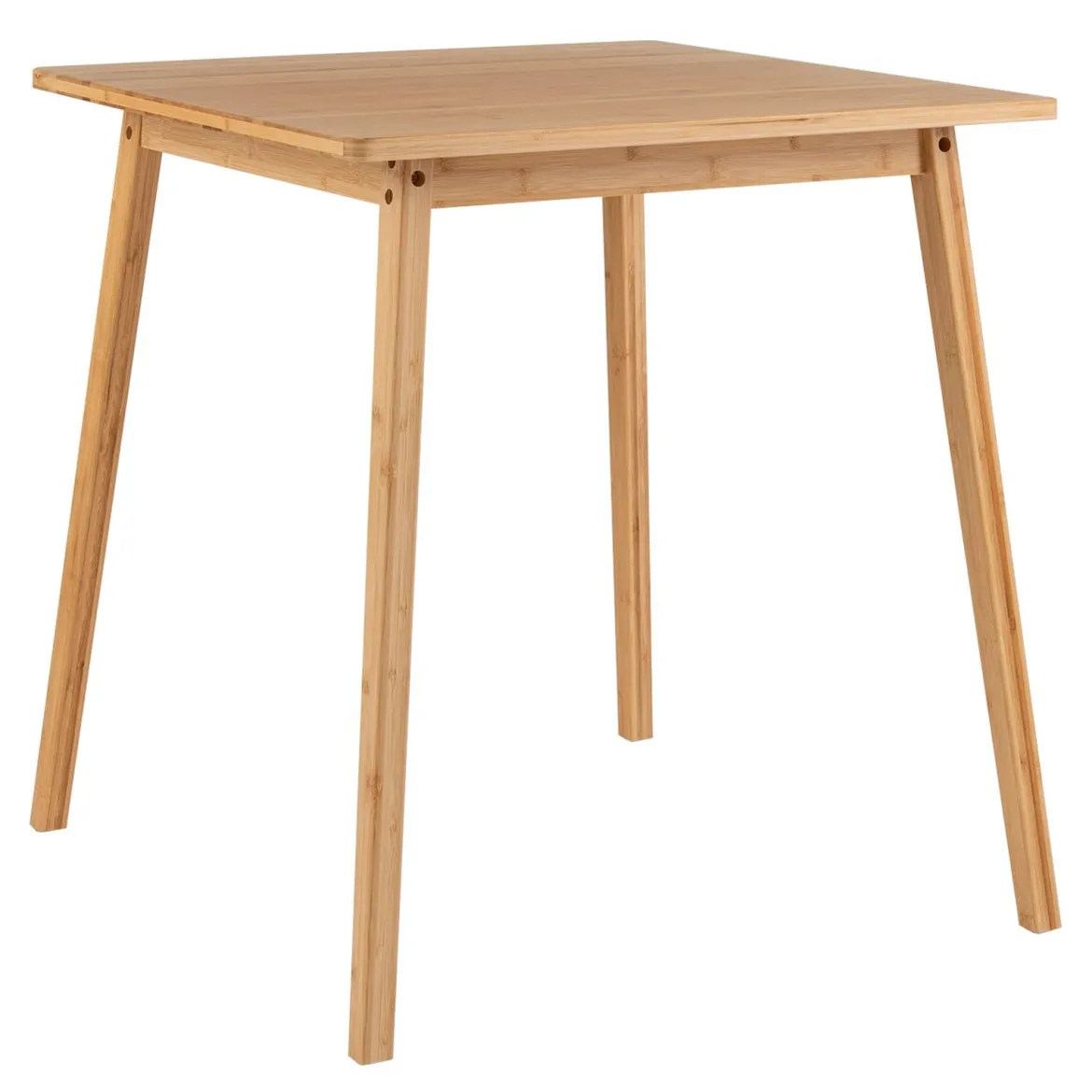 70 x 70 cm Esstisch aus Bambus Quadratischer Holztisch Küchentisch für 2-4 Personen Natur