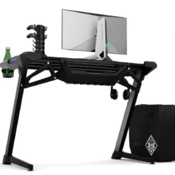 120 x 64 cm Gamingtisch Ergonomischer Computertisch Schreibtisch Racing PC-Tisch mit RGB-Led