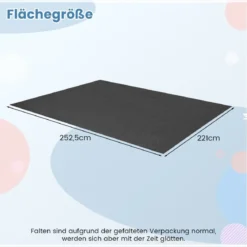 252,5 x 221 cm Garage Bodenmatte Rutschfeste Wasserabweisende Ölmatte Antirutschmatte