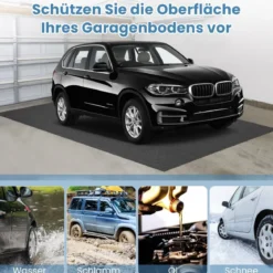252,5 x 221 cm Garage Bodenmatte Rutschfeste Wasserabweisende Ölmatte Antirutschmatte