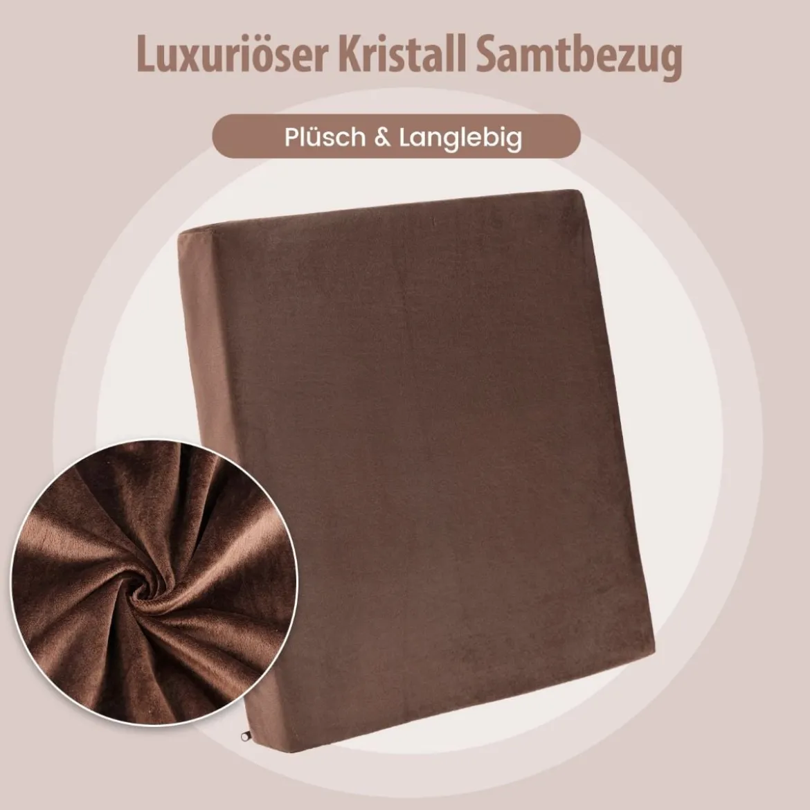 45 x 45 cm Große Memory-Schaum-Sitzkissen 5 cm Dicke Stuhlauflagen Braun