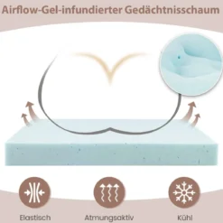 45 x 45 cm Große Memory-Schaum-Sitzkissen 5 cm Dicke Stuhlauflagen Braun