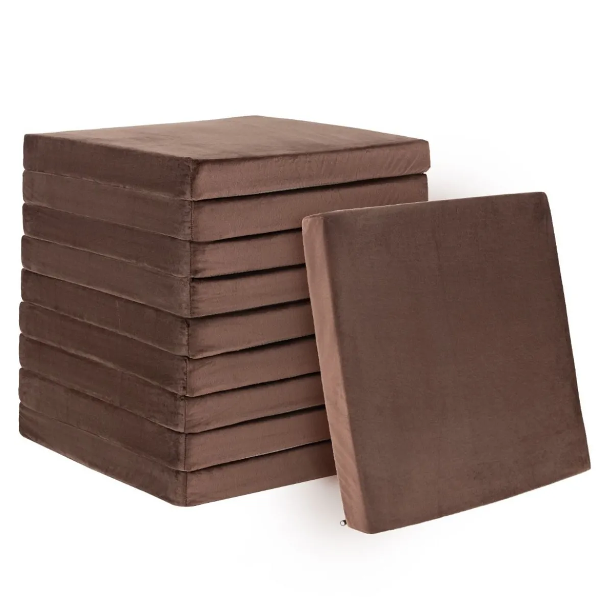 45 x 45 cm Große Memory-Schaum-Sitzkissen 5 cm Dicke Stuhlauflagen Braun