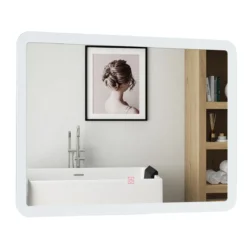 70 x 50 cm Großer Badezimmer-Spiegel Wandmontierbarer Badspiegel