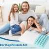 40 x 60 cm Kühlendes Kopfkissen 2er Set Kühlkissen zum Schlafen Gelkissen mit maschinenwaschbarem Bezug