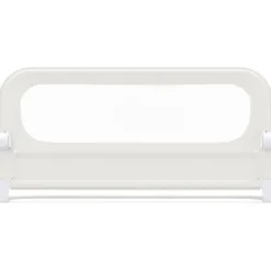 120 x 60 cm Klappbarer Bettgitter mit Abnehmbarem Oxford-Bezug & Gurt Weiß
