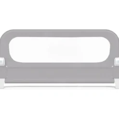120 x 60 cm Klappbarer Bettgitter mit Abnehmbarem Oxford-Bezug & Gurt Bettschutzgitter Grau