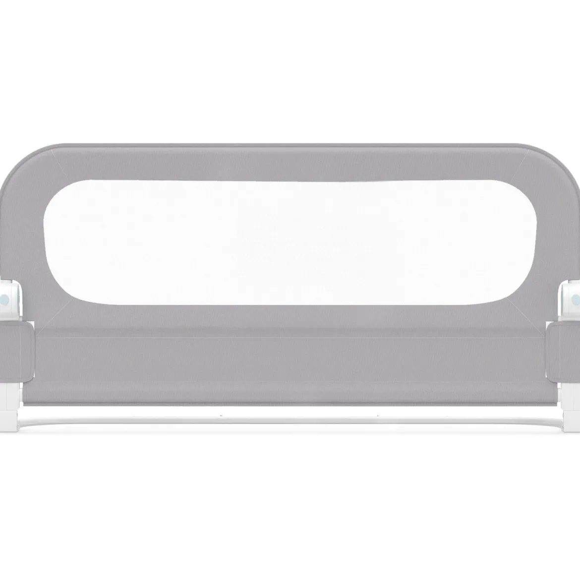 120 x 60 cm Klappbarer Bettgitter mit Abnehmbarem Oxford-Bezug & Gurt Bettschutzgitter Grau