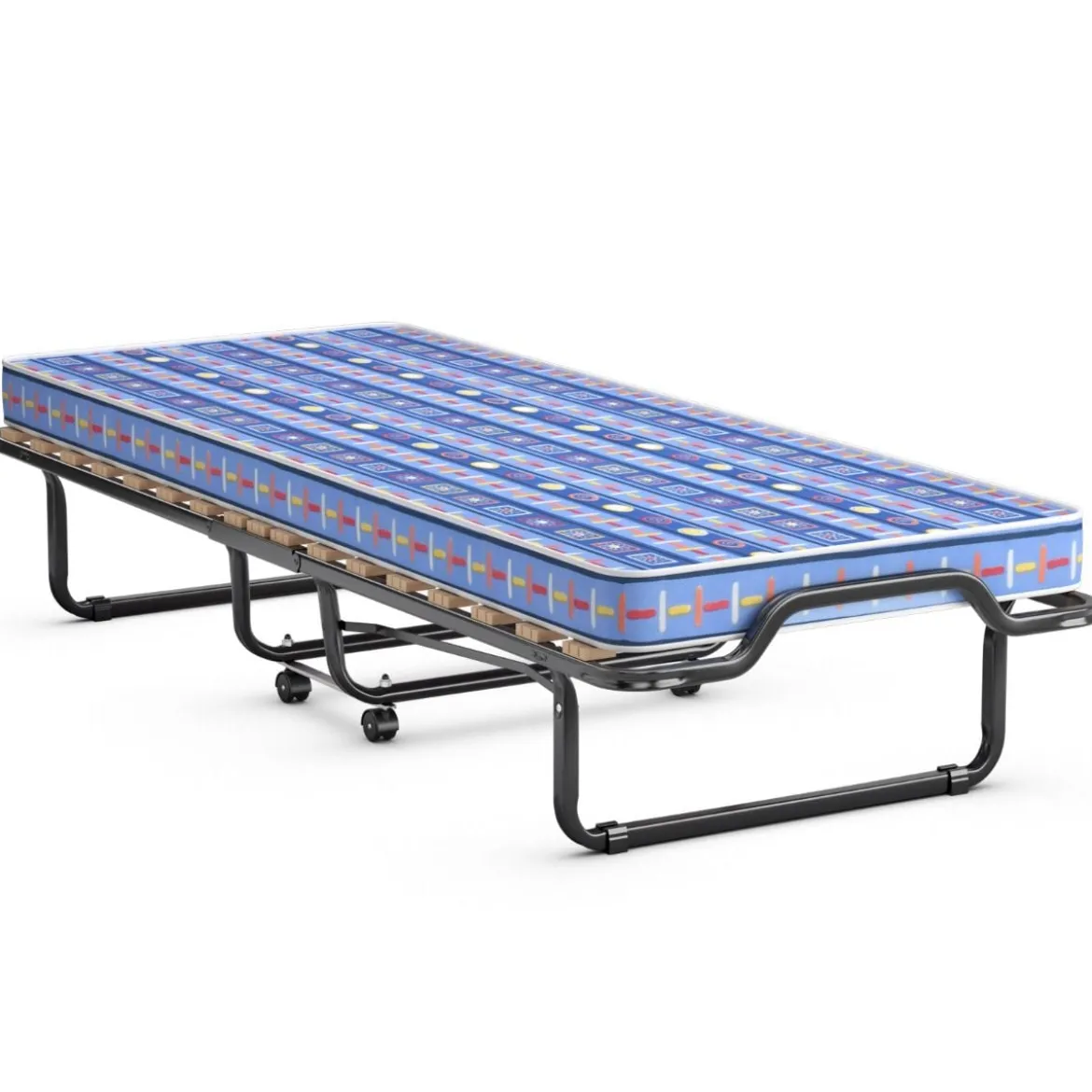 80x 200 cm Klappbares Gästebett Faltbares Faltbett mit Matratze aus Rückstellschaum