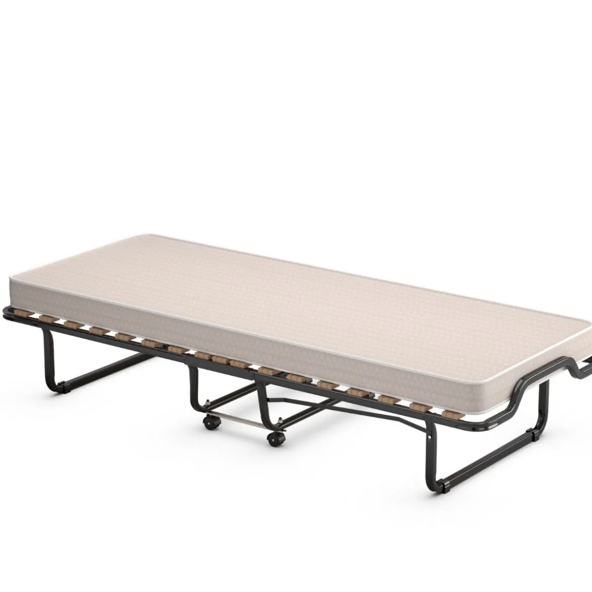 80x 200 cm Klappbares Gästebett Faltbares Faltbett mit Matratze aus Rückstellschaum