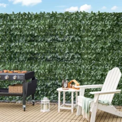 300 x 100 cm Künstliches Pflanzenwand Efeublättern Sichtschutz Heckenpflanze Windschutz