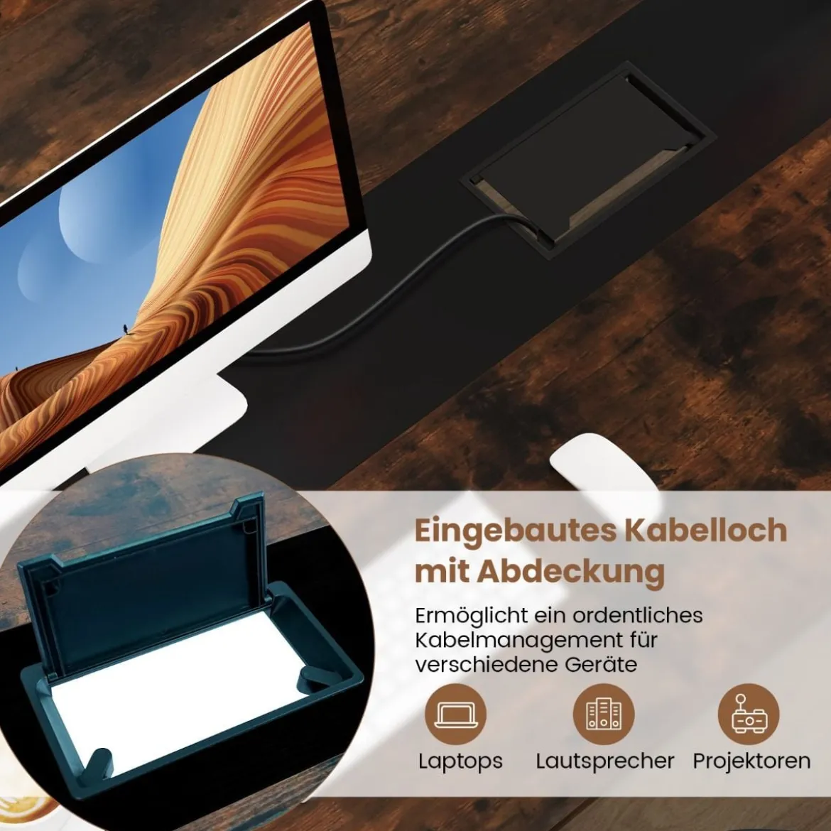 180 x 90 cm Konferenztisch für 8-10 Personen Besprechungstisch Rechteckiger Seminartisch