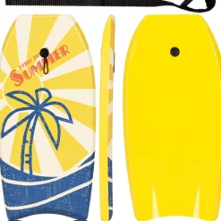 93 x 47 cm Surfboard Bodyboard leichtes Surfbrett für den Pool Sup-Board Gelb