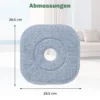 26,5 x 26,5 cm 6-teiliges Ersatz-Moppkopf-Set Mikrofasermopp Ersatzbezug abnehmbarer Wischmopp Grau