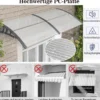 199 x 99 cm Vordach für Haustür Aluminium Überdachung Pultbogenvordach Haustürvordach Grau