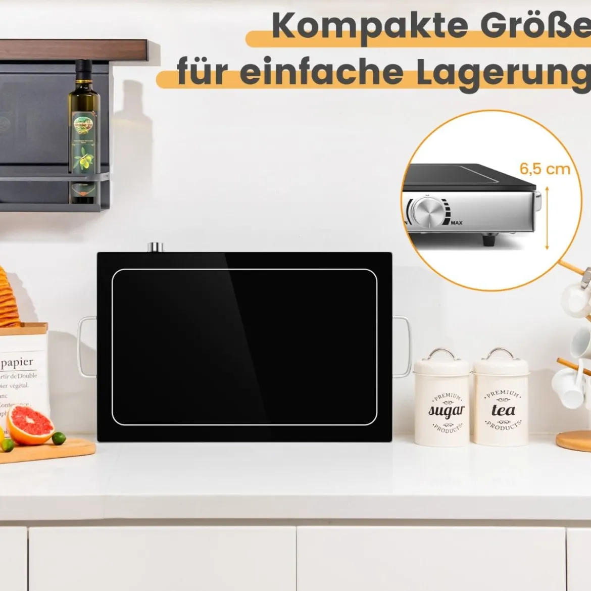 56 x 36 cm Warmhalteplatte Elektrischer Speisewärmer mit Heizplattenfunktion 50 - 120℃