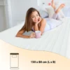 150 x 80 cm Wärmeunterbett mit Fernbedienung & Timer Maschinenwaschbar Weiß
