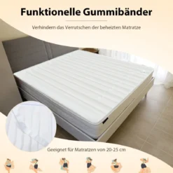 150 x 80 cm Wärmeunterbett mit Fernbedienung & Timer Maschinenwaschbar Weiß