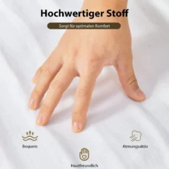 150 x 80 cm Wärmeunterbett mit Fernbedienung & Timer Maschinenwaschbar Weiß