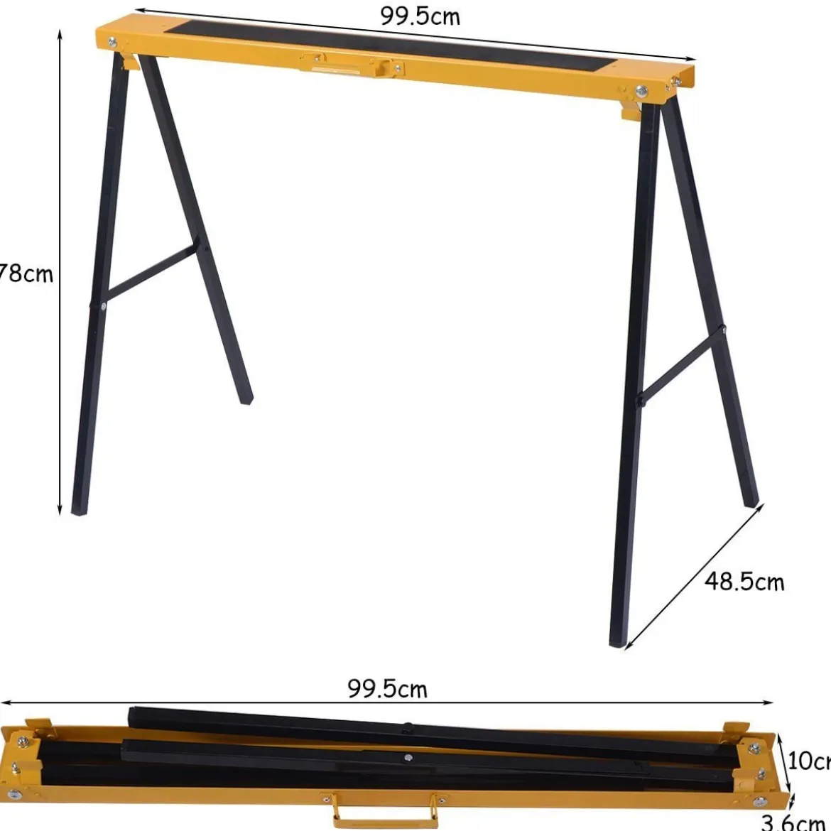 2 x Gerüstbock Unterstellbock Klappbock Stützbock Sägehilfe Arbeitsbock 275 KG