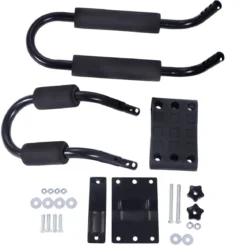 4 x Kajakträger Bootshalter Universal für Autodachträger inkl. 4 Allzweckgurte
