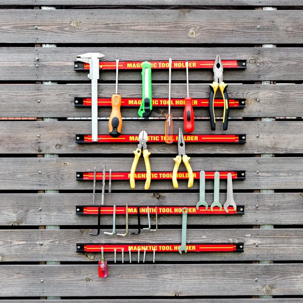 6 x Magnet Werkzeughalter Wand Magnetleiste Set Magnetleiste 46 cm
