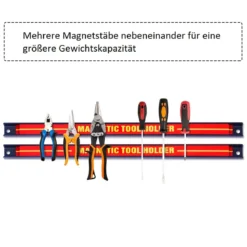 6 x Magnet Werkzeughalter Wand Magnetleiste Set Magnetleiste 46 cm