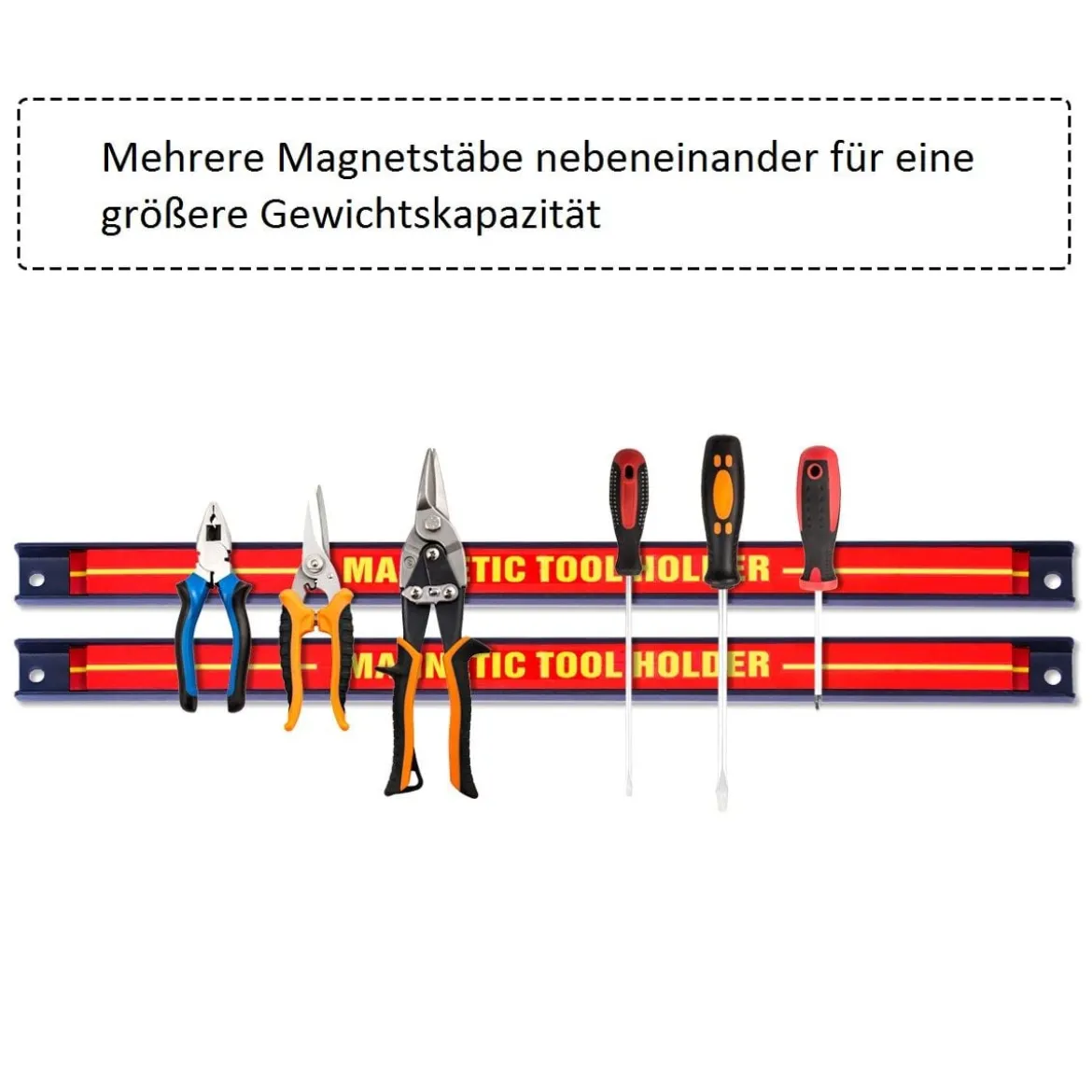 6 x Magnet Werkzeughalter Wand Magnetleiste Set Magnetleiste 46 cm
