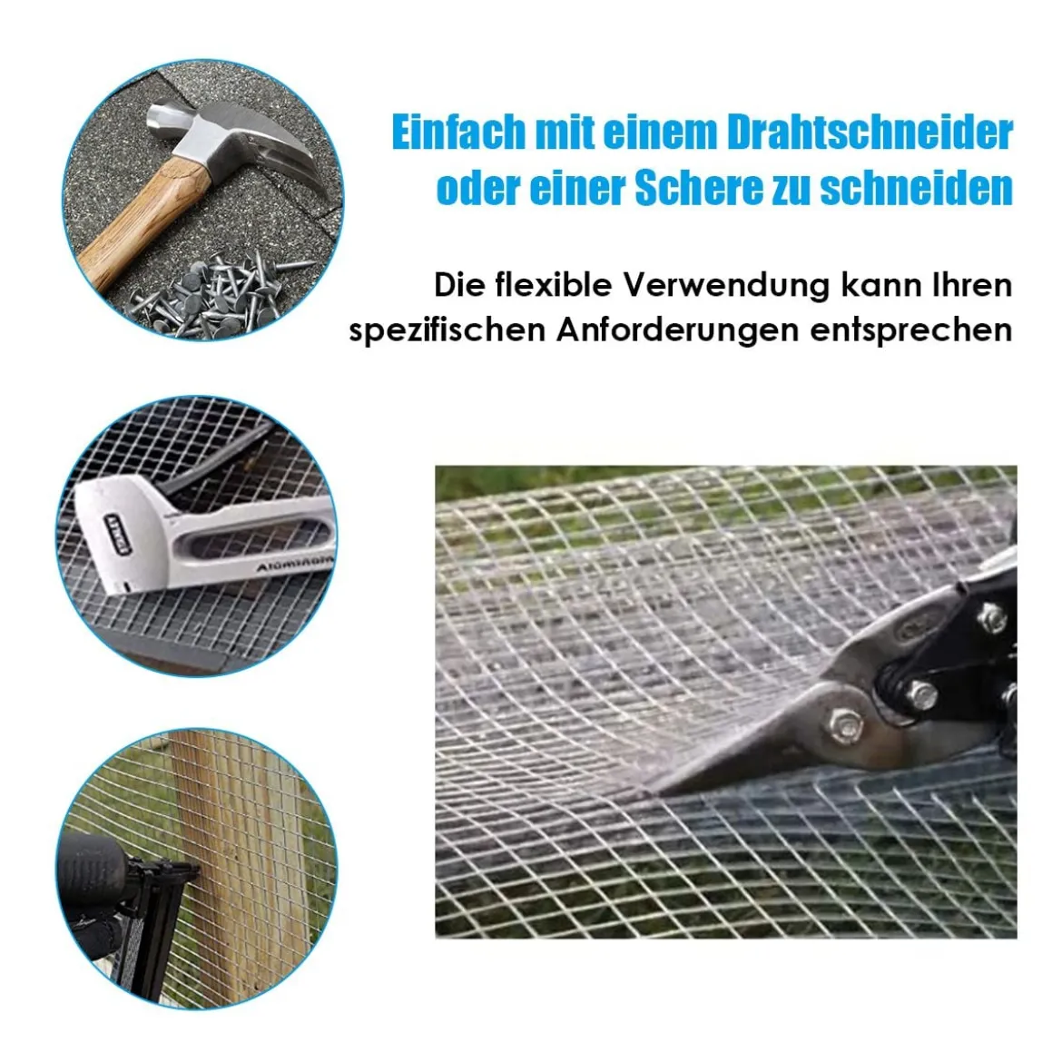 0,9 x 15 M Eisengitter Gewebe mit 7 x 7mm Öffnungen als Baumschutz Stütze