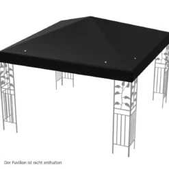 3x3m Ersatzdach für Pavillon Pavillondach Ersatzbezug mit Klettverschlüssen