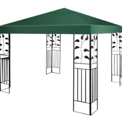 3x3m Ersatzdach für Pavillon Pavillondach Ersatzbezug mit Klettverschlüssen