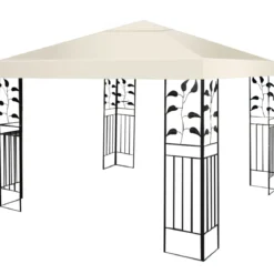 3x3m Ersatzdach für Pavillon Pavillondach Ersatzbezug mit Klettverschlüssen