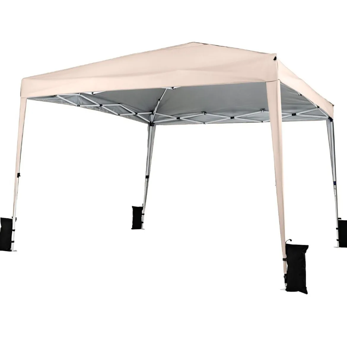 3 x 3 m Faltpavillon Wasserfest Höhenverstellbar Sonnenschutz für Camping Hof Beige