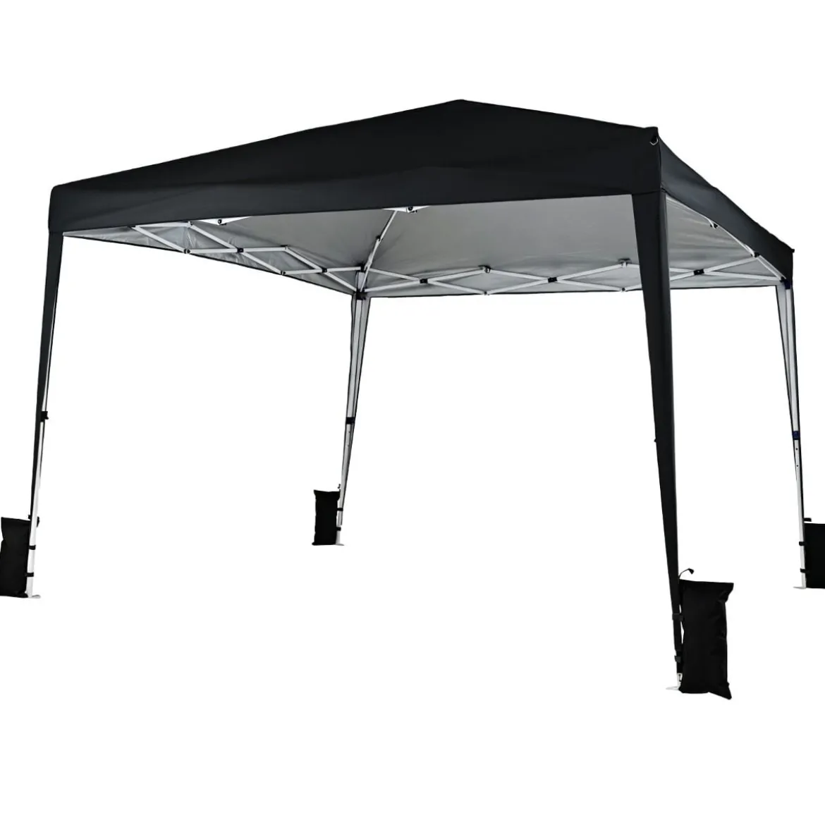 3 x 3 m Faltpavillon Wasserfest Höhenverstellbar Sonnenschutz für Camping Hof Schwarz