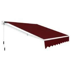 2,5 x 2 m Gelenkarmmarkise mit UV- & Wasserbeständigem Material & Kurbel