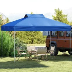 3 x 3 m Pavillon Wasserdichter Faltpavillon UV-Schutz 50+ Partyzelt Faltzelt Gartenpavillon Blau