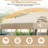 3x3 m Pop up Pavillon mit Tragetasche & UV50+ Höhenverstellbarer Faltpavillon Weiß