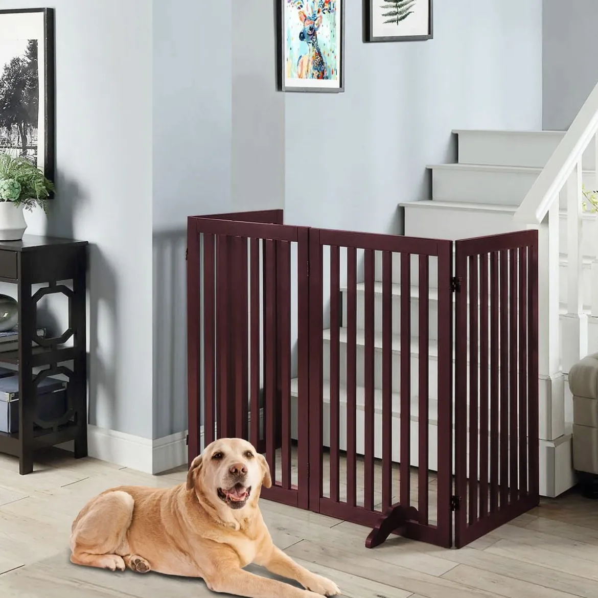 2 x Stützfüße aus Kieferholz für Hunde Absperrgitter 2 cm Gitterfüße für Schutzgitte