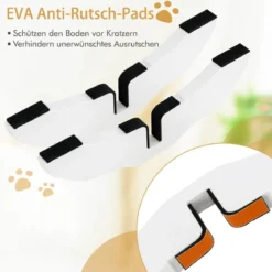 2 x Stützfüße aus Kieferholz für Hunde Absperrgitter 2 cm Gitterfüße für Schutzgitte