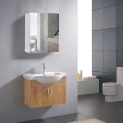 60 x 22 x 64 cm Badezimmerschrank Wandhängeschrank Spiegelschrank