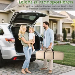 180 x 180 x 193 cm Sportzelt Transparentes Zelt mit klarer Sicht & Robustes Gestell & Tragetasche