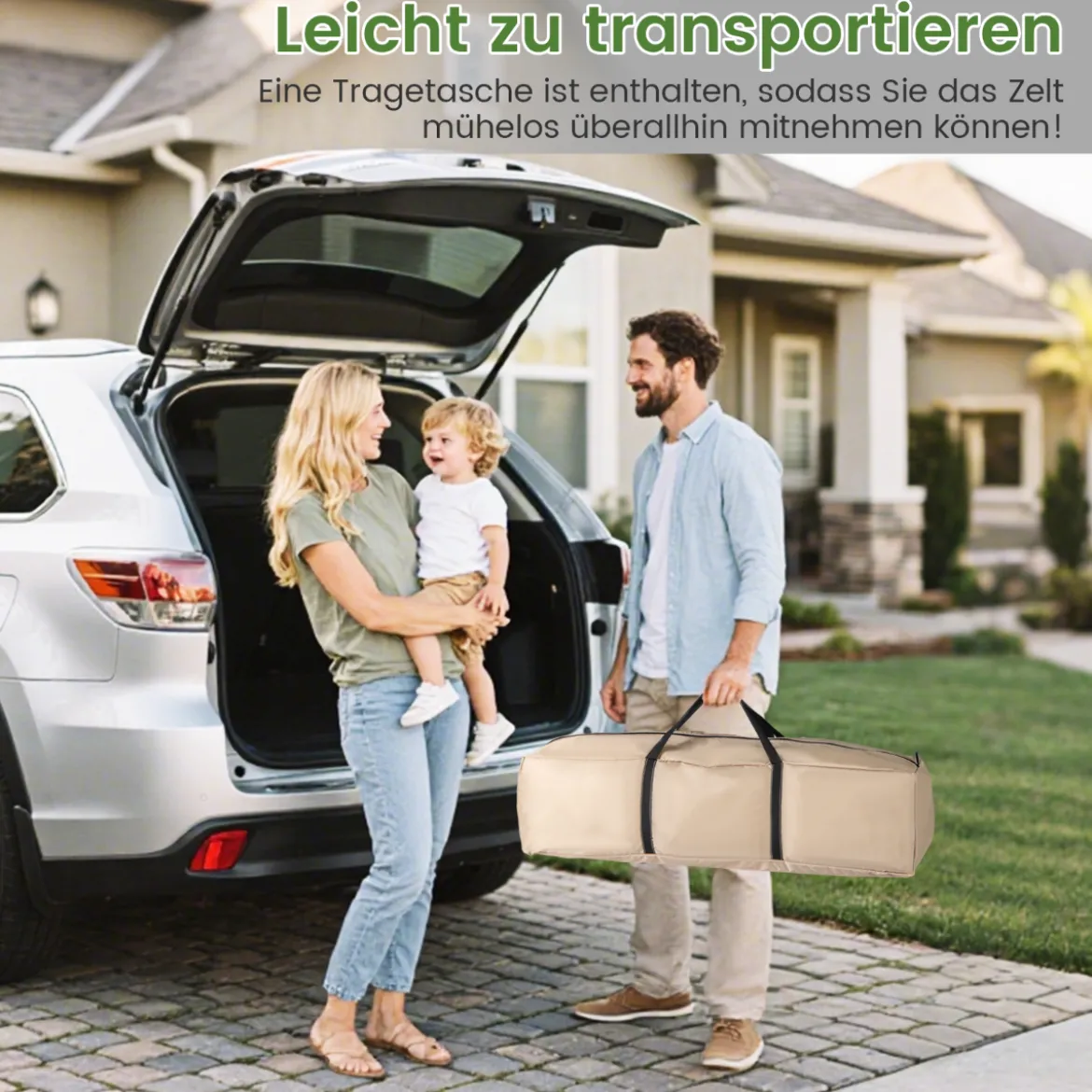 180 x 180 x 193 cm Sportzelt Transparentes Zelt mit klarer Sicht & Robustes Gestell & Tragetasche