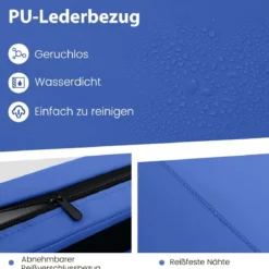 300 x 117 x 5 cm Weichbodenmatte aus Kunstleder mit Kletterverschluss & Tragegriffen