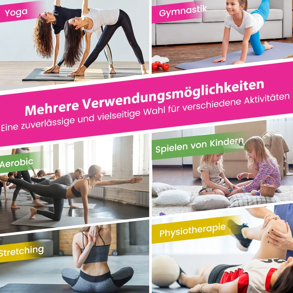300 x 117 x 5 cm Weichbodenmatte aus Kunstleder mit Kletterverschluss & Tragegriffen