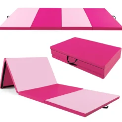 300 x 117 x 5 cm Weichbodenmatte aus Kunstleder mit Kletterverschluss & Tragegriffen
