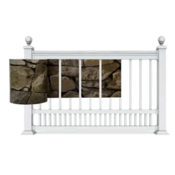 Zaunblende PVC Sichtschutzfolie Zaunfolie Gartenzaun Abdeckung Sichtschutz Windschutz 35 m x 19 cm Stein
