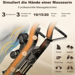 Zero Gravity SL Spur Massagestuhl Liegestuhl mit Ganzkörpermassage Rückenheizung Braun